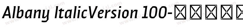 Albany ItalicVersion 100字体转换